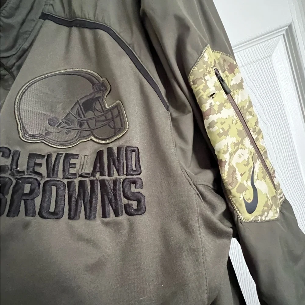 Nike Sz 2XL Salut to Service NFL SnapBack Jacket Brown Men’s 1/4 Xipper